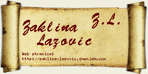 Žaklina Lazović vizit kartica